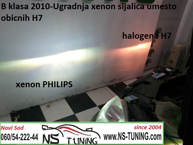 mercedes 2008 2009 2010 2011 2012 godiste farovi poliranje jace sijalice xenon h7 philips ugradnja novi sad